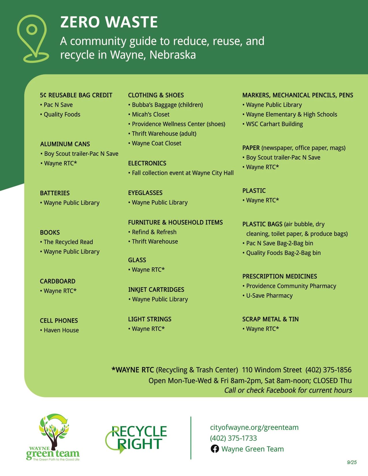 Zero Waste in Wayne Sep 2025